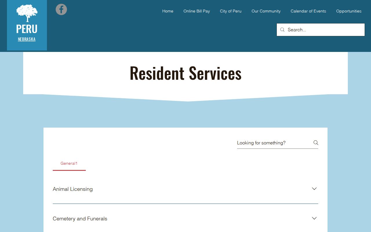 Peru warrant records resident services page